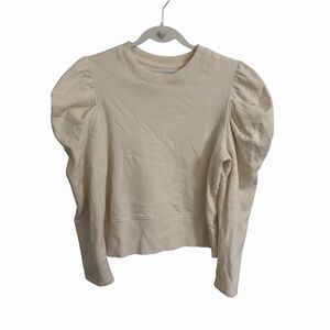 Soldout.nyc Sweatshirt Medium Cream The Just Enough Puff Long Sleeve Organic